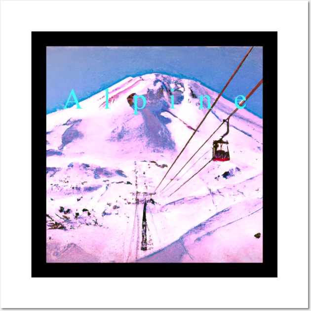 90s alpine day Wall Art by lofi_retrowave